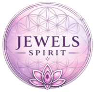 Logo Jewels Spirit avec Fleur de Vie et lotus violet