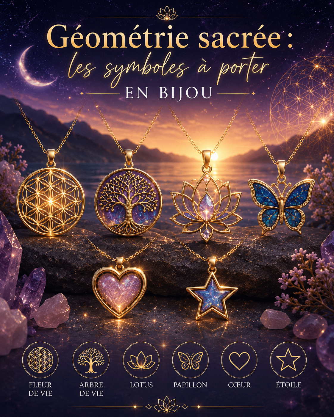 géométrie sacrée bijou symboles sacrés spirituels Jewels Spirit